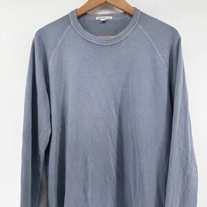 James Perse Los Angeles Mens Blue Gray French Terry Raglan Sweatshirt MXA3278 1